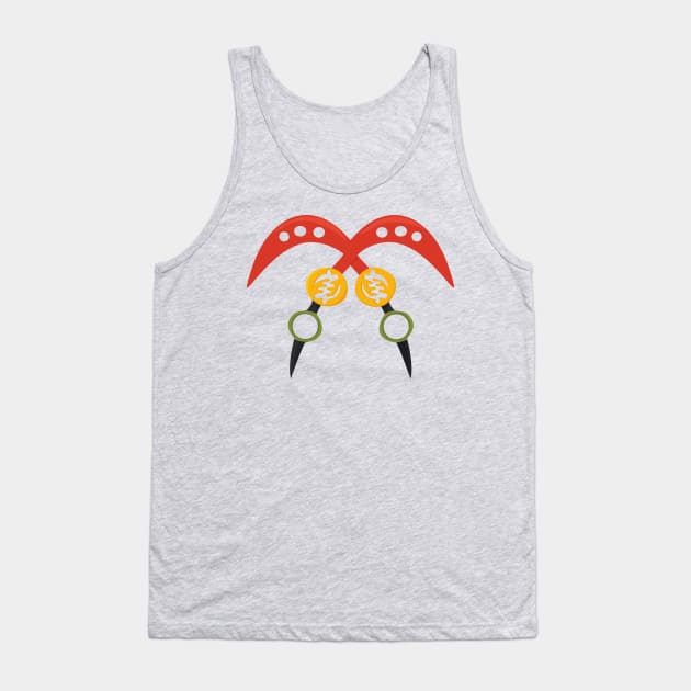 Adinkra Akofena Sword of War in Pan African colors Tank Top by tatadonets